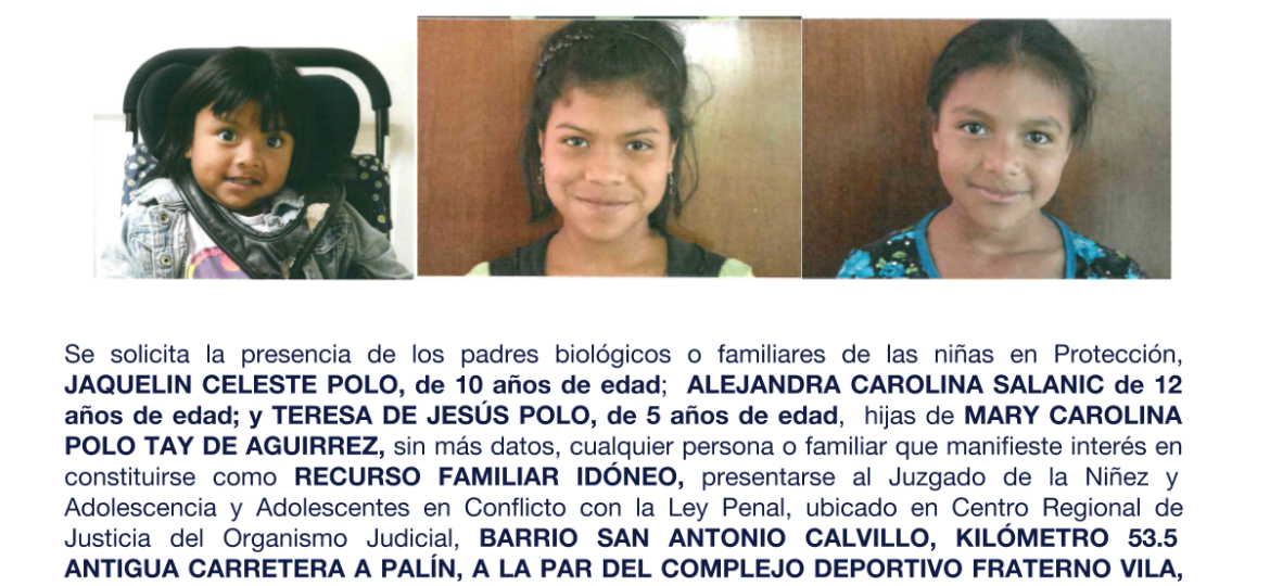JAQUELIN CELESTE POLO, ALEJANDRA CAROLINA SALANIC, TERESA DE JESÚS POLO