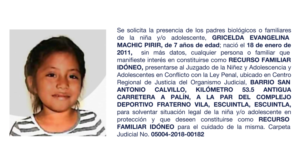 GRICELDA EVANGELINA MACHIC PIRIR