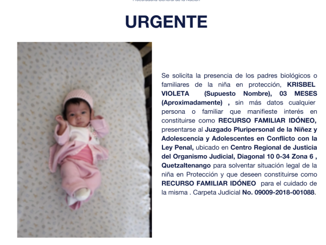 KRISBEL VIOLETA (Supuesto Nombre)