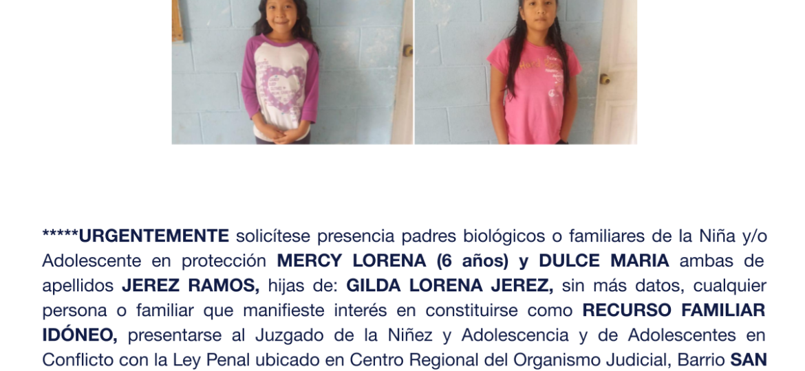 MERCY LORENA (6 años) y DULCE MARIAA