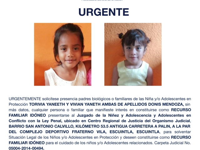 TORIVIA YANEETH Y VIVIAN YANETH AMBAS DE APELLIDOS DONIS MENDOZA