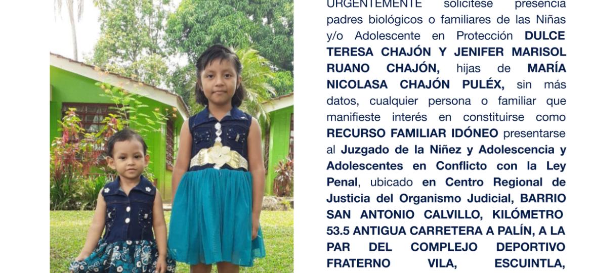 DULCE TERESA CHAJÓN Y JENIFER MARISOL RUANO CHAJÓN