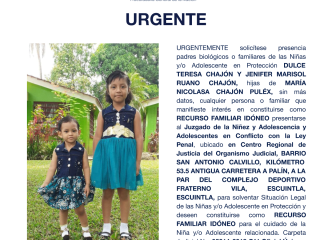 DULCE TERESA CHAJÓN Y JENIFER MARISOL RUANO CHAJÓN