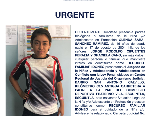 GLENDA SARAI SÁNCHEZ RAMÍREZ