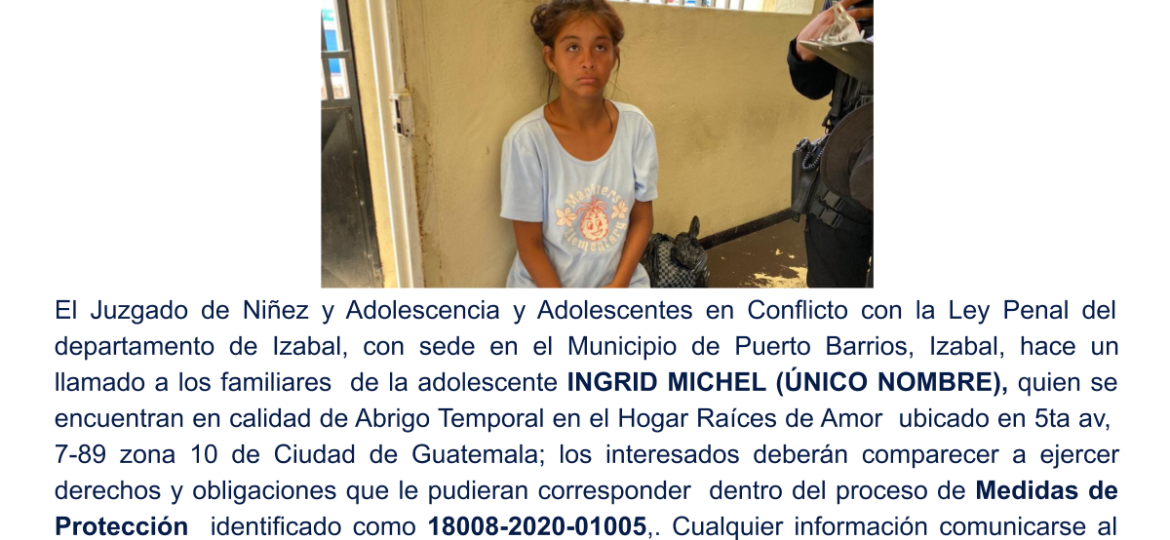 INGRID MICHEL (ÚNICO NOMBRE)