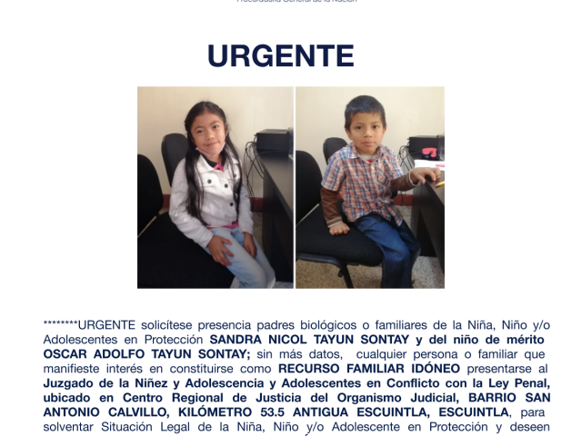 SANDRA NICOL TAYUN SONTAY, OSCAR ADOLFO TAYUN SONTAY