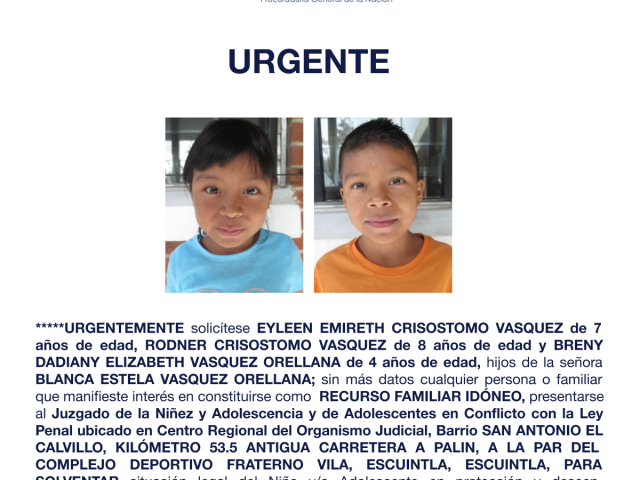 YLEEN EMIRETH CRISOSTOMO VASQUEZ , RODNER CRISOSTOMO VASQUEZ