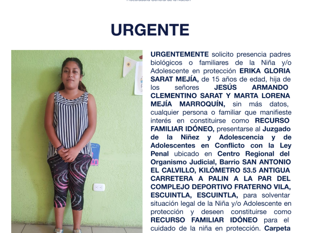 ERIKA GLORIA SARAT MEJÍA