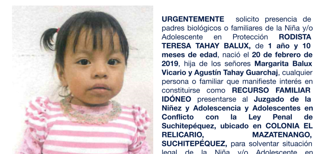 RODISTA TERESA TAHAY BALUX