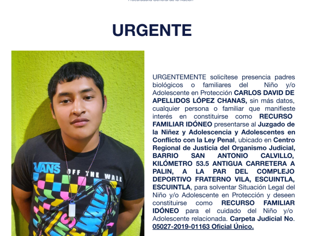 CARLOS DAVID DE APELLIDOS LÓPEZ CHANAS