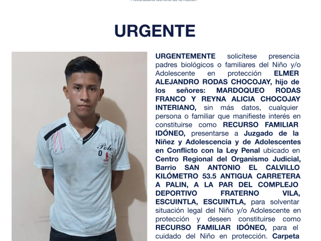 ELMER ALEJANDRO RODAS CHOCOJAY