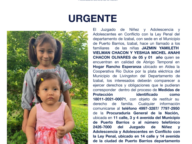 JAZMIN YAMILETH VIELMAN CHACON Y YESHUA MICHEL ANAHI CHACON OLIVARES