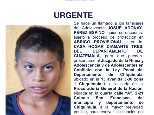 JOSUÉ ADONAY PÉREZ ESPINO