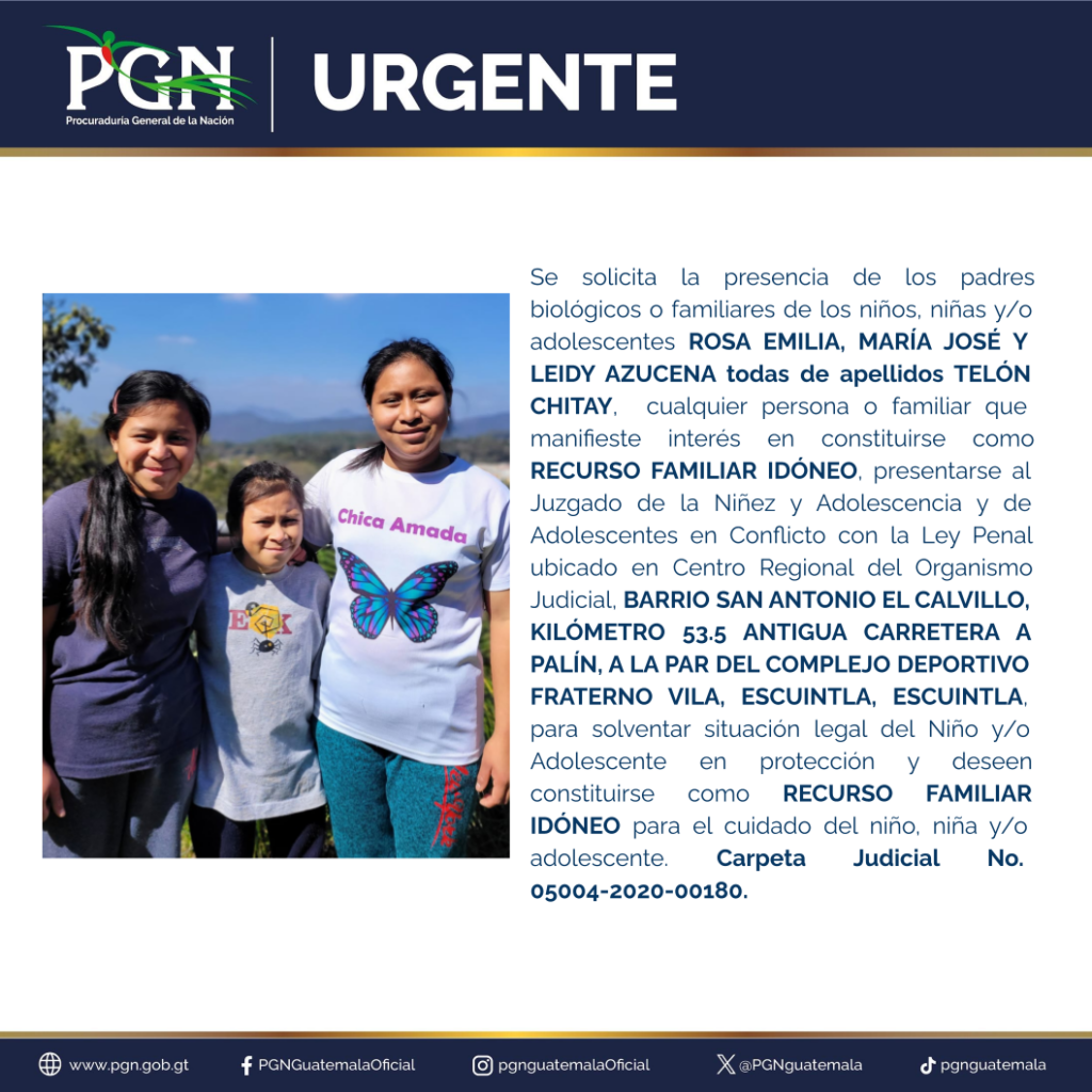 HERMANAS TEL N CHITAY Procuradur a General De La Naci n PGN